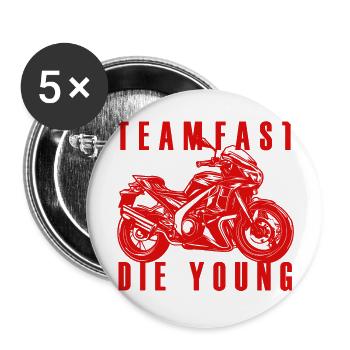 Equipe presque les jeunes - Lot de 5 grands badges (56 mm) - blanc - Devant