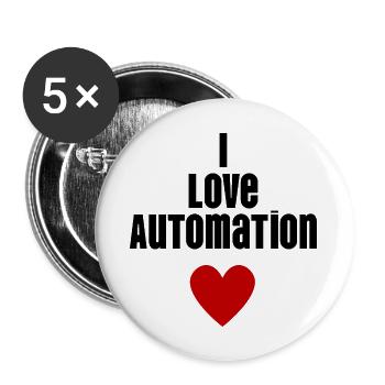 I Love Automation - Buttons large 2.2''/56 mm (5-pack) - white - Front