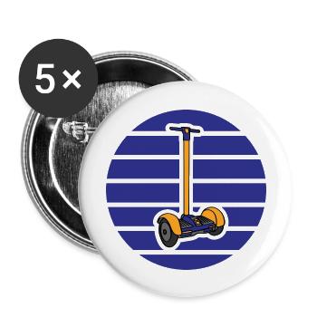 E-Scooter Roller Scooter - Lot de 5 grands badges (56 mm) - blanc - Devant