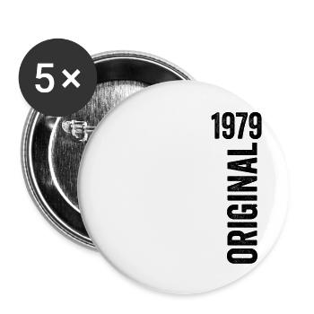 1979 Original 1979 Birthday Gift - Buttons large 2.2''/56 mm (5-pack) - white - Front