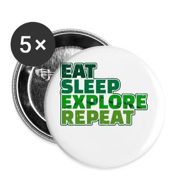 Wandern Bergsteigen Statement Wanderer Wanderwege - Buttons groß 56 mm (5er Pack) - Weiß - Vorne