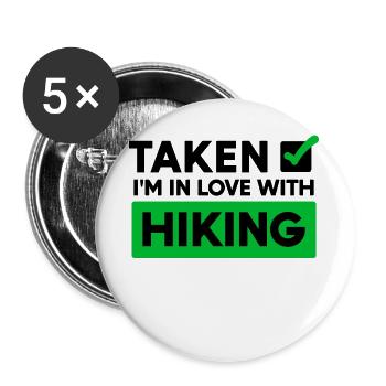 Nature lover statement hiker hiking nature - Buttons large 2.2''/56 mm (5-pack) - white - Front