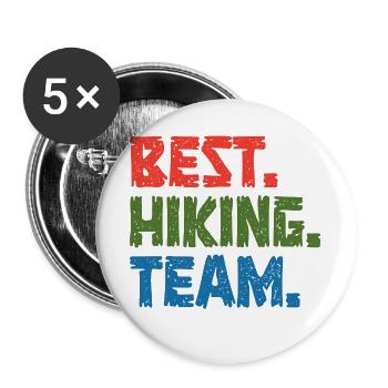 Wandern Wanderer Statement Bergsteigen Natur - Buttons groß 56 mm (5er Pack) - Weiß - Vorne