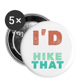 Hiking Hiker Statement Mountain Summit Mountaineering - Buttons large 2.2''/56 mm (5-pack) - white - Front