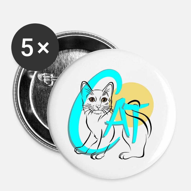 CAT - Buttons large 2.2''/56 mm (5-pack) - white