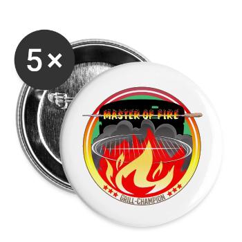 Master of fire - Buttons large 2.2''/56 mm (5-pack) - white - Front