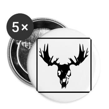 Moose sake - Buttons large 2.2''/56 mm (5-pack) - white - Front