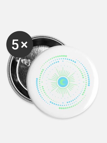 Creative logo - Buttons groß 56 mm (5er Pack) - Weiß