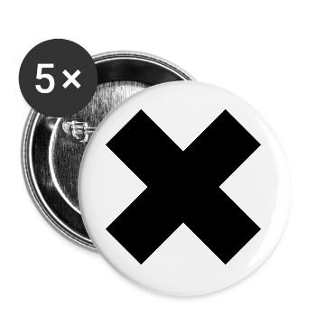 Toxic X - Buttons groß 56 mm (5er Pack) - Weiß - Vorne