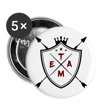 Team Coat of Arms - Buttons large 2.2''/56 mm (5-pack) - white - Front