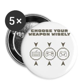 choose your weapon - Buttons large 2.2''/56 mm (5-pack) - white - Front