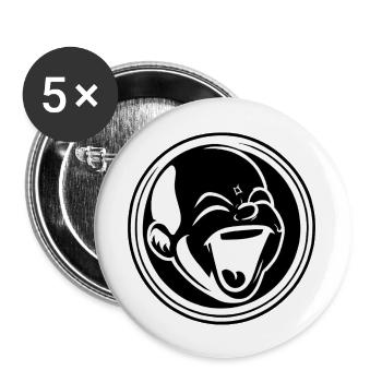 DesignBabyTransparent - Lot de 5 grands badges (56 mm) - blanc - Devant