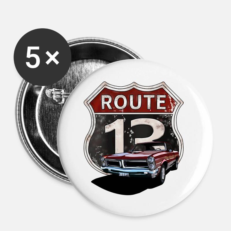Route 13 - Buttons large 2.2''/56 mm (5-pack) - white