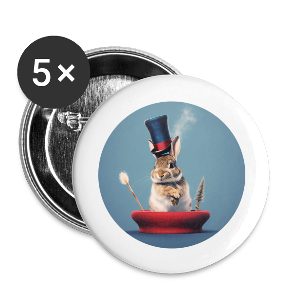 Conversionzauber "Zauber-Bunny" - Buttons groß 56 mm (5er Pack)
