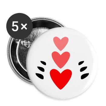 MUTTERTAG. SCHÖNEN MUTTERTAG. MAMA. ICH LIEBE DICH - Buttons groß 56 mm (5er Pack) - Weiß - Vorne