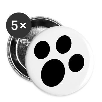 Hund Dog - Buttons large 2.2''/56 mm (5-pack) - white - Front