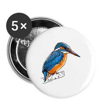 Kingfisher - Buttons large 2.2''/56 mm (5-pack) - white - Front