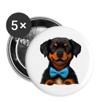 Rottweiler Dog Rottweiler Puppy Dogs Dog Puppy - Buttons large 2.2''/56 mm (5-pack) - white - Front