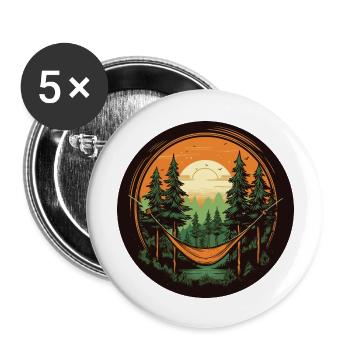 Camping Hängematte - Buttons groß 56 mm (5er Pack) - Weiß - Vorne