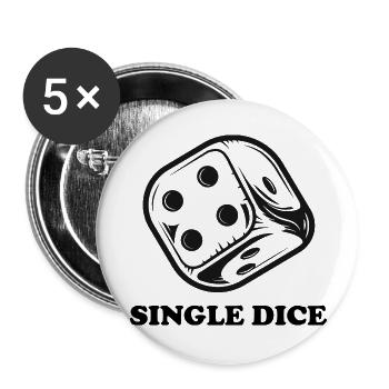 Boardgame Chess Backgammon Game Night - Buttons large 2.2''/56 mm (5-pack) - white - Front