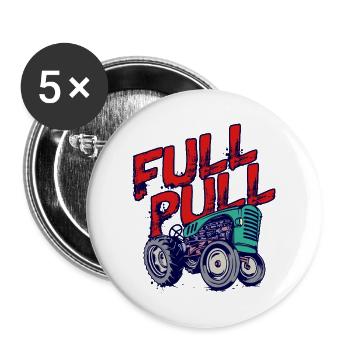 Agriculture Saying Farm Tractor Farmer - Buttons large 2.2''/56 mm (5-pack) - white - Front