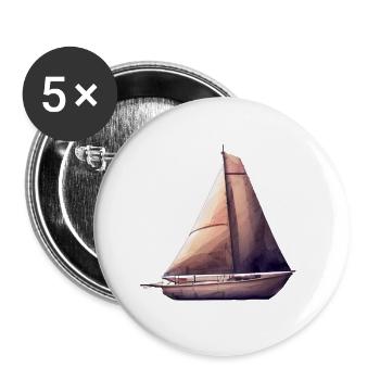 Sailing Ship Sailing Sailboat Sailing Sailing Sailor - Buttons large 2.2''/56 mm (5-pack) - white - Front
