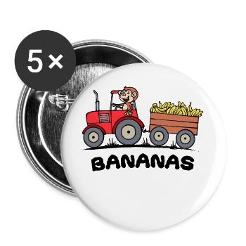 Farmer Saying Tractor Motor Vehicle Arable Farming - Buttons large 2.2''/56 mm (5-pack) - white - Front