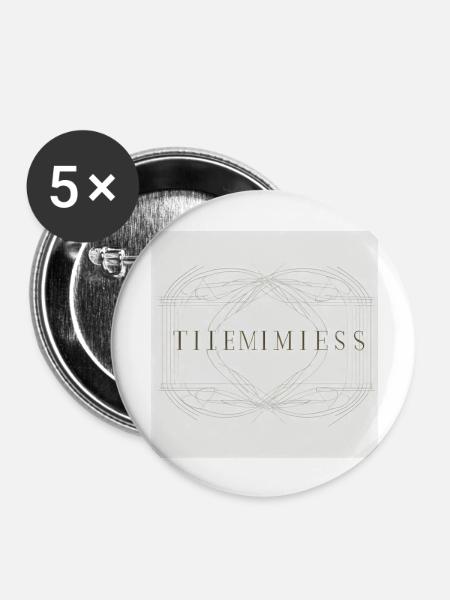 zeitloser stiel - Buttons groß 56 mm (5er Pack) - Weiß