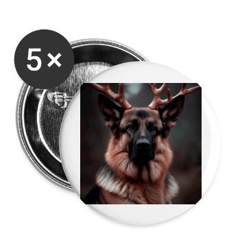 Feini - Buttons groß 56 mm (5er Pack) - Weiß - Vorne