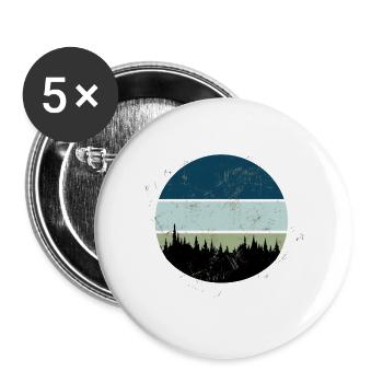 forest - Lot de 5 grands badges (56 mm) - blanc - Devant