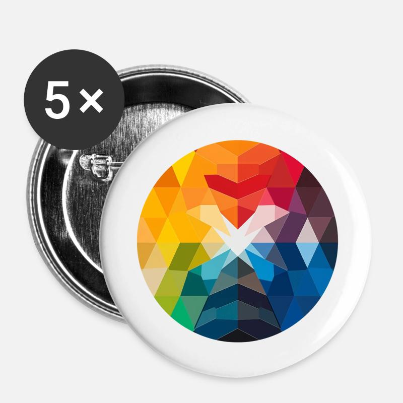 Sublimé Prisma - Buttons large 2.2''/56 mm (5-pack) - white