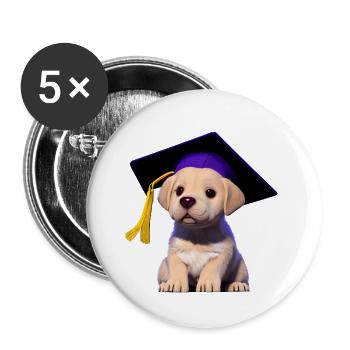 Golden Retriever Puppy Dog Owner Dogs - Lot de 5 grands badges (56 mm) - blanc - Devant