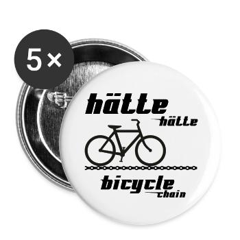 Hätte Hätte Fahrradkette - Buttons groß 56 mm (5er Pack) - Weiß - Vorne