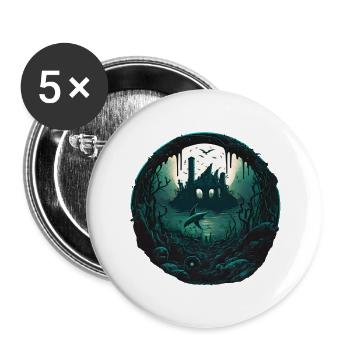 Die Versunkene Stadt Atlantis - Buttons groß 56 mm (5er Pack) - Weiß - Vorne
