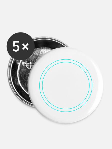 Kreis Icon - Buttons groß 56 mm (5er Pack) - Weiß