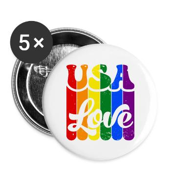 Celebrate Every Color: USA Pride Month! - Buttons large 2.2''/56 mm (5-pack) - white - Front