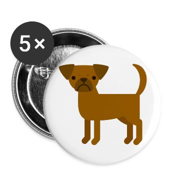 Petit Brabancon - Buttons large 2.2''/56 mm (5-pack) - white - Front