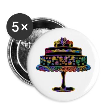 Cake - Buttons large 2.2''/56 mm (5-pack) - white - Front