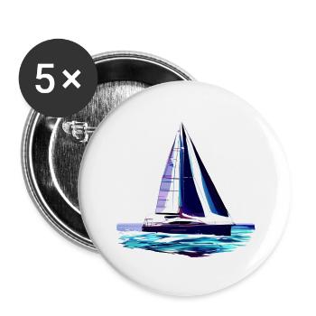 voilier voilier voilier voilier voilier voilier - Lot de 5 grands badges (56 mm) - blanc - Devant