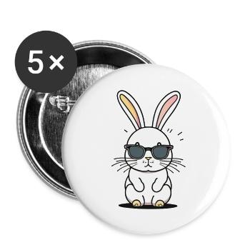 Rabbit sunglasses - Buttons large 2.2''/56 mm (5-pack) - white - Front