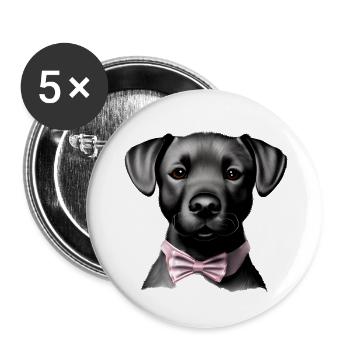 Labrador Retriever Labradorbesitzer Hundewelpe - Buttons groß 56 mm (5er Pack) - Weiß - Vorne