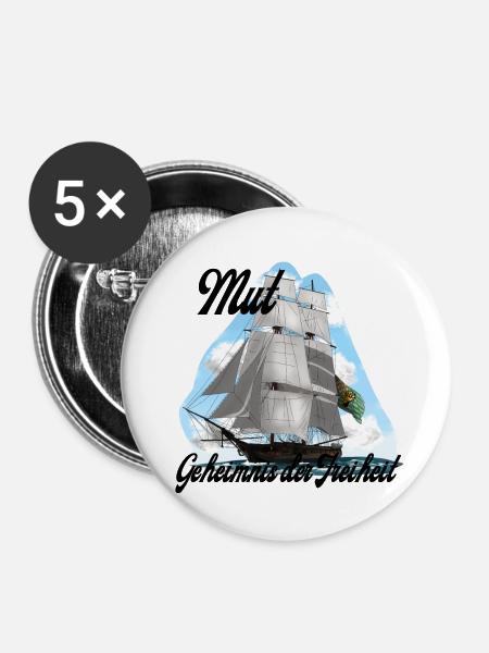 Sailor - Buttons groß 56 mm (5er Pack) - Weiß