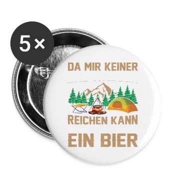 Da mir keiner das Wasser reichen kann reicht mir.. - Buttons groß 56 mm (5er Pack) - Weiß - Vorne