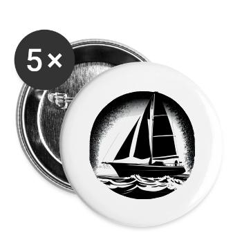 Voile Voilier Voilier Voilier Voile Voile - Lot de 5 grands badges (56 mm) - blanc - Devant