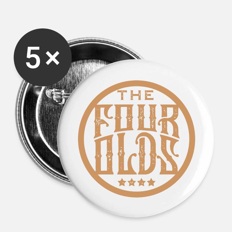 Four Olds (pas d’explication) - Lot de 5 grands badges (56 mm) - blanc