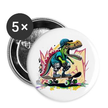 IMG 1482 - Lot de 5 grands badges (56 mm) - blanc - Devant