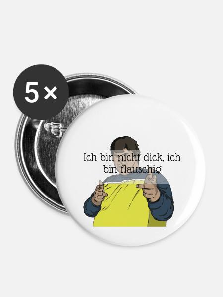 3 - Buttons groß 56 mm (5er Pack) - Weiß