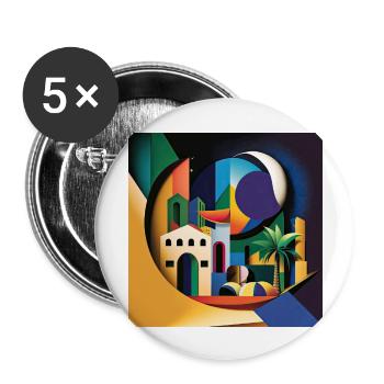 The Bauhaus Legacy - Buttons large 2.2''/56 mm (5-pack) - white - Front