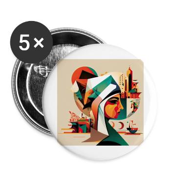 The Bauhaus Legacy - Buttons large 2.2''/56 mm (5-pack) - white - Front