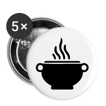 Cauldron Magical Witch Halloween - Buttons large 2.2''/56 mm (5-pack) - white - Front